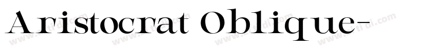 Aristocrat Oblique字体转换